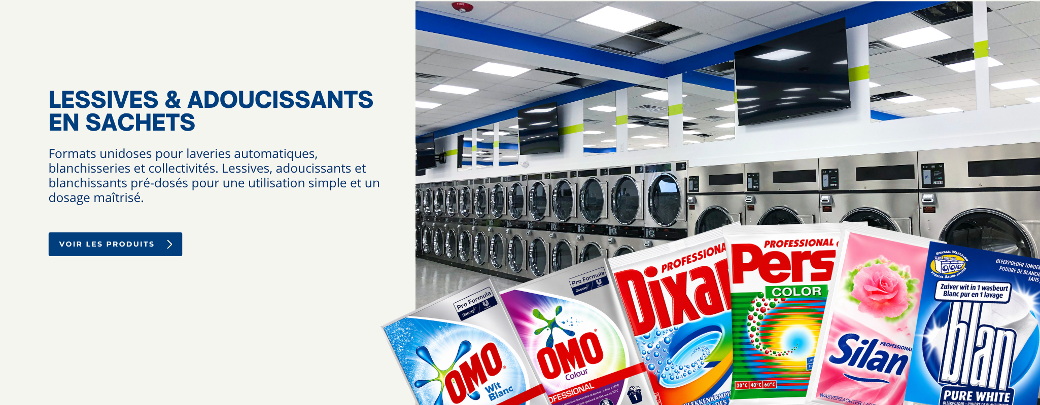 Bannière lessive et adoucissant en sachets - CleanService