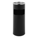 Cendrier poubelle ronde V - Part noir mat (12,5L) - Clean Service