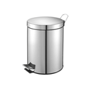 Poubelle à pédale 5L (blanche/ inox/ noir) - CleanServiceSA