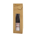 Sac porte - bouteille kraft avec fenêtre 9.2x38cm - 10 pièces - Clean Service