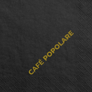 Serviettes de table "café popolare" 24x24cm 2 plis noir (3.600pc) - Clean Service