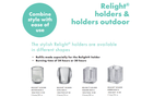 BOLSIUS - Support bougie Relight 4Pc + 4 recharges - CleanServiceSA