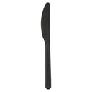 Couteaux 18cm noir CPLA - 1000Pc (couverts) - CleanServiceSA
