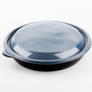 SABERT - Assiette ronde noir Hot 23X4 1000ML avec couvercle Hot - 25Pc - CleanServiceSA