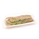 SABERT - Barquette rectangulaire Pulp avec couvercle rPET 24x11cm - 50Pc - CleanServiceSA