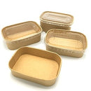 TAKE AWAY - Saladier micro-ondable en kraft avec couvercles - 300pcs - CleanServiceSA